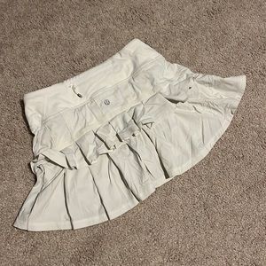White Lululemon Tennis Skirt with Ruffles